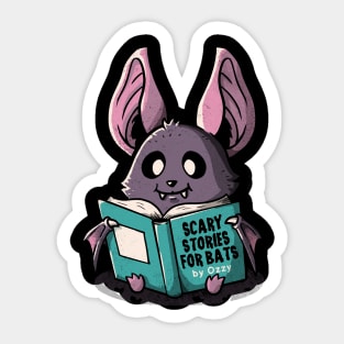 Scary Stories for Bats Book Worm by Tobe Fonseca Sticker